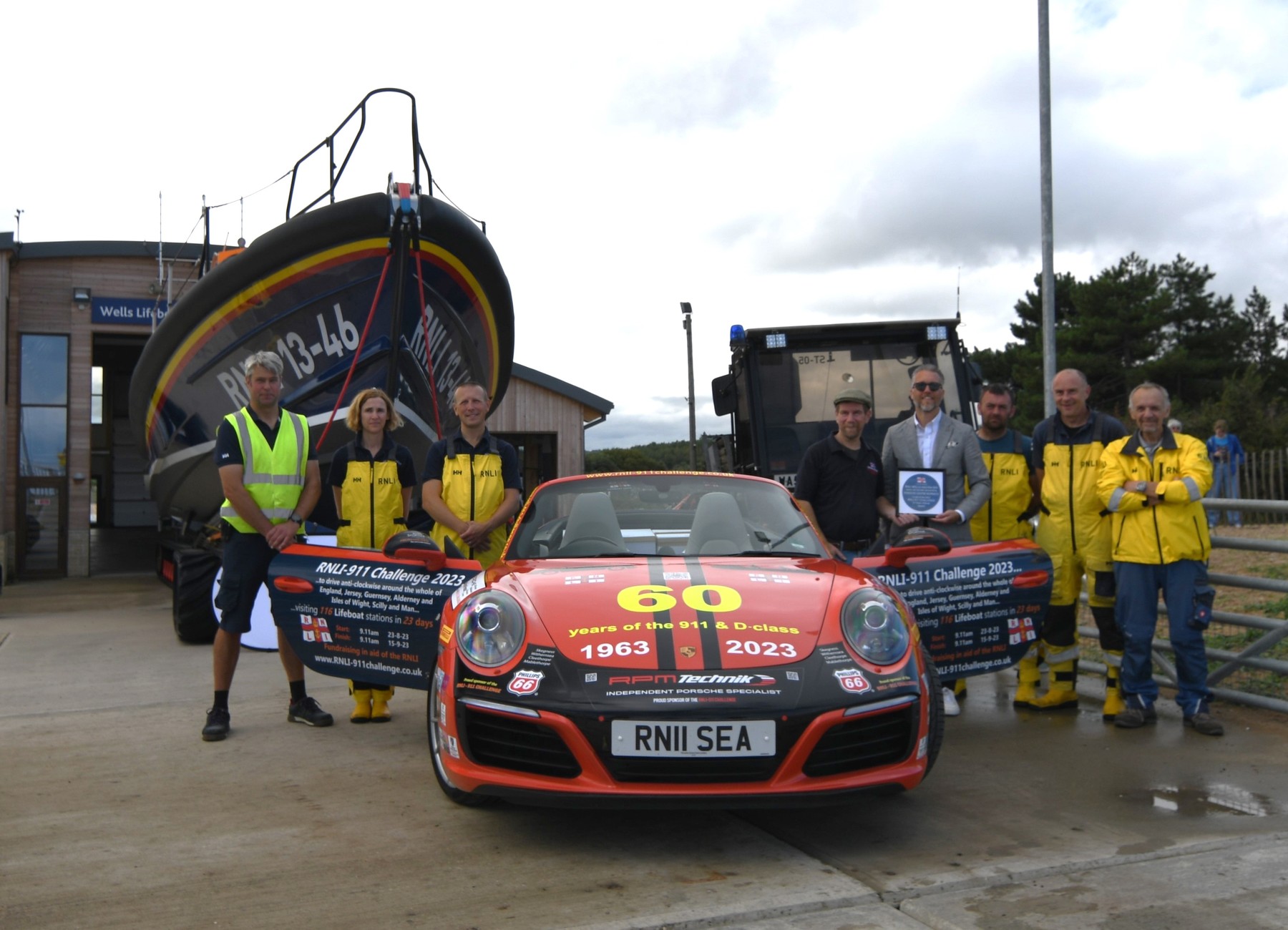 RNLI-911 Challenge 2023 visits Wells lifeboat station