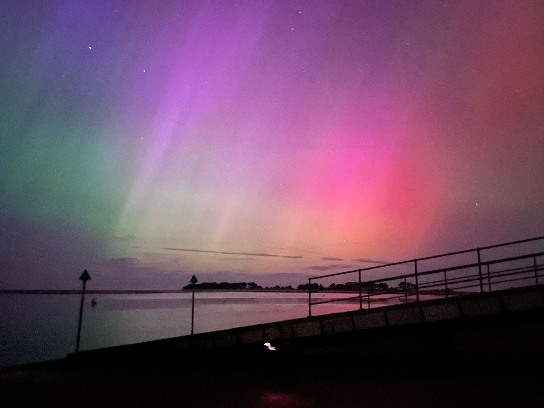 Aurora over East Hills and ALB ramp