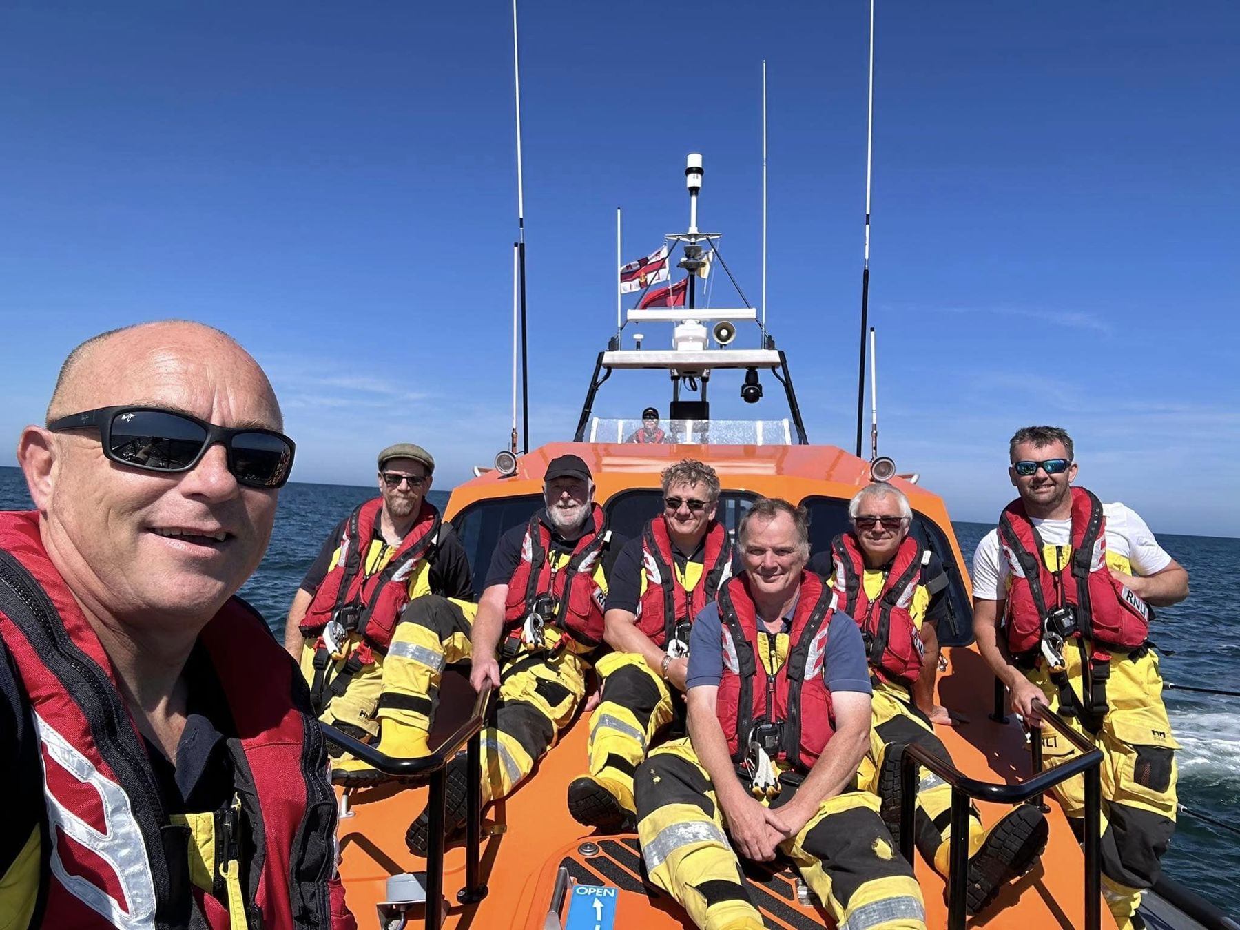 Wells crew at Sheringham RNLI 200 Lifeboat Open Day