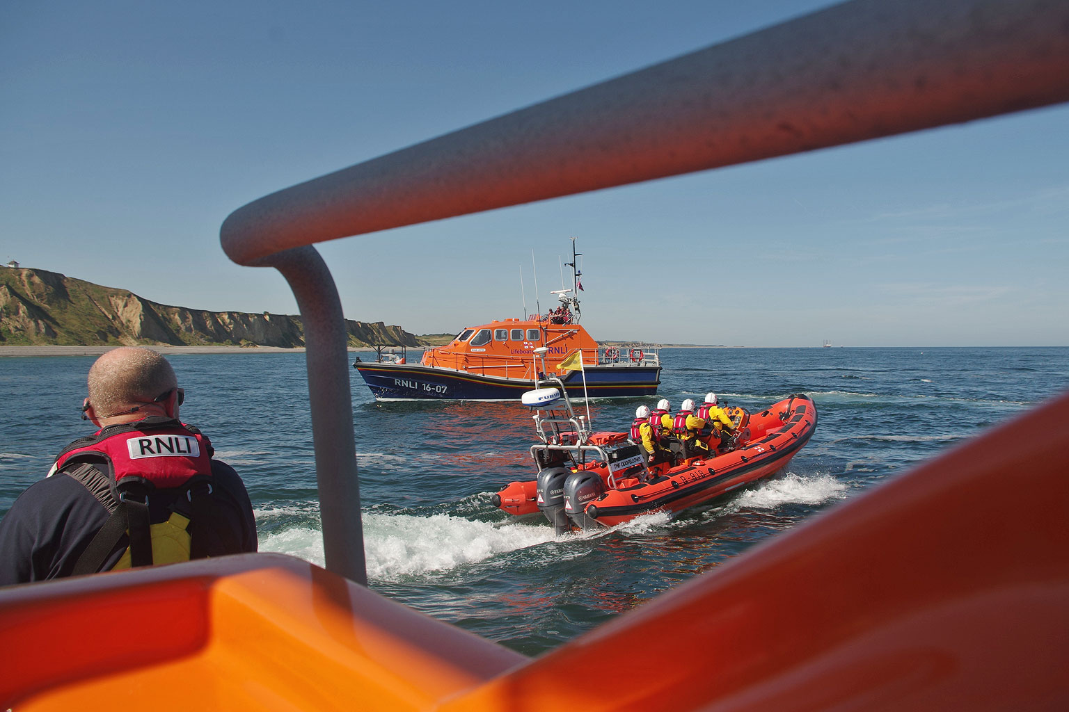 Current Wells, Sheringham and Cromer lifeboats together for the first time